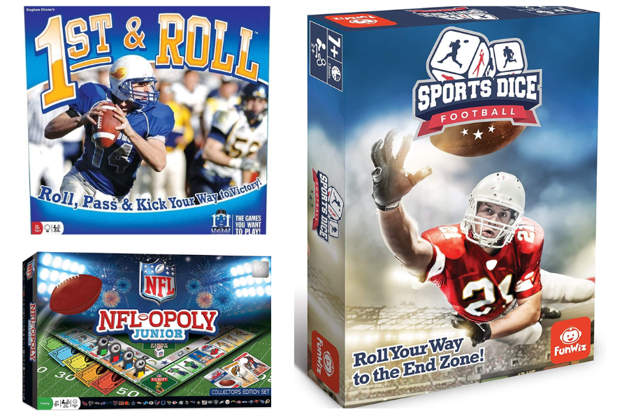 Football Board Games: 1st & Roll, NFL-OPOLY, and Sports Dice Football